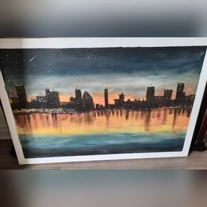 Acrylic painting, framed